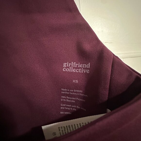 Girlfriend Collective Maroon Crop Top - Picture 3 of 3